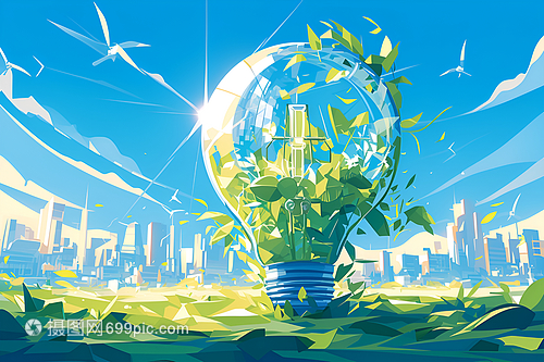 奇觀的能源科技燈泡